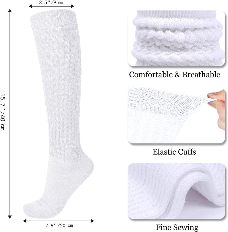 Flydo Store Womens Slouch Sock Scrunch Socks Soft Long Boot Socks for Women Stacked High Sock 2-3 PACK - Image 3